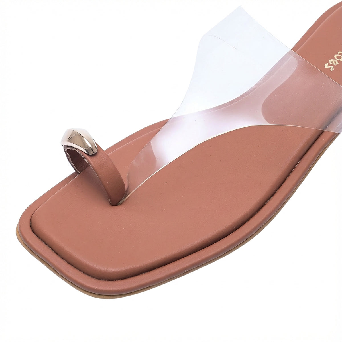 Tan Toe Ring Detail flats