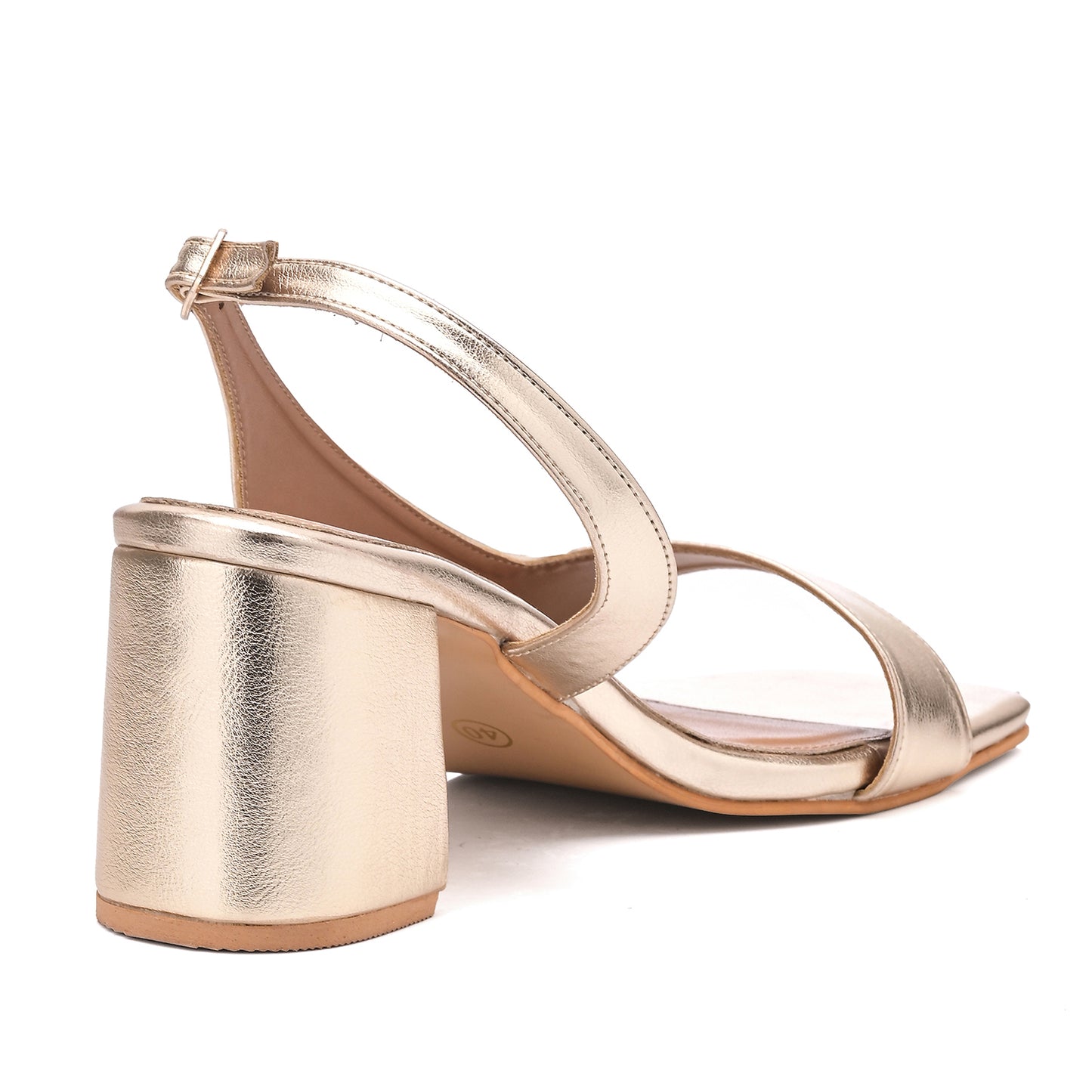 Gold Metallic Finish Statement Heels