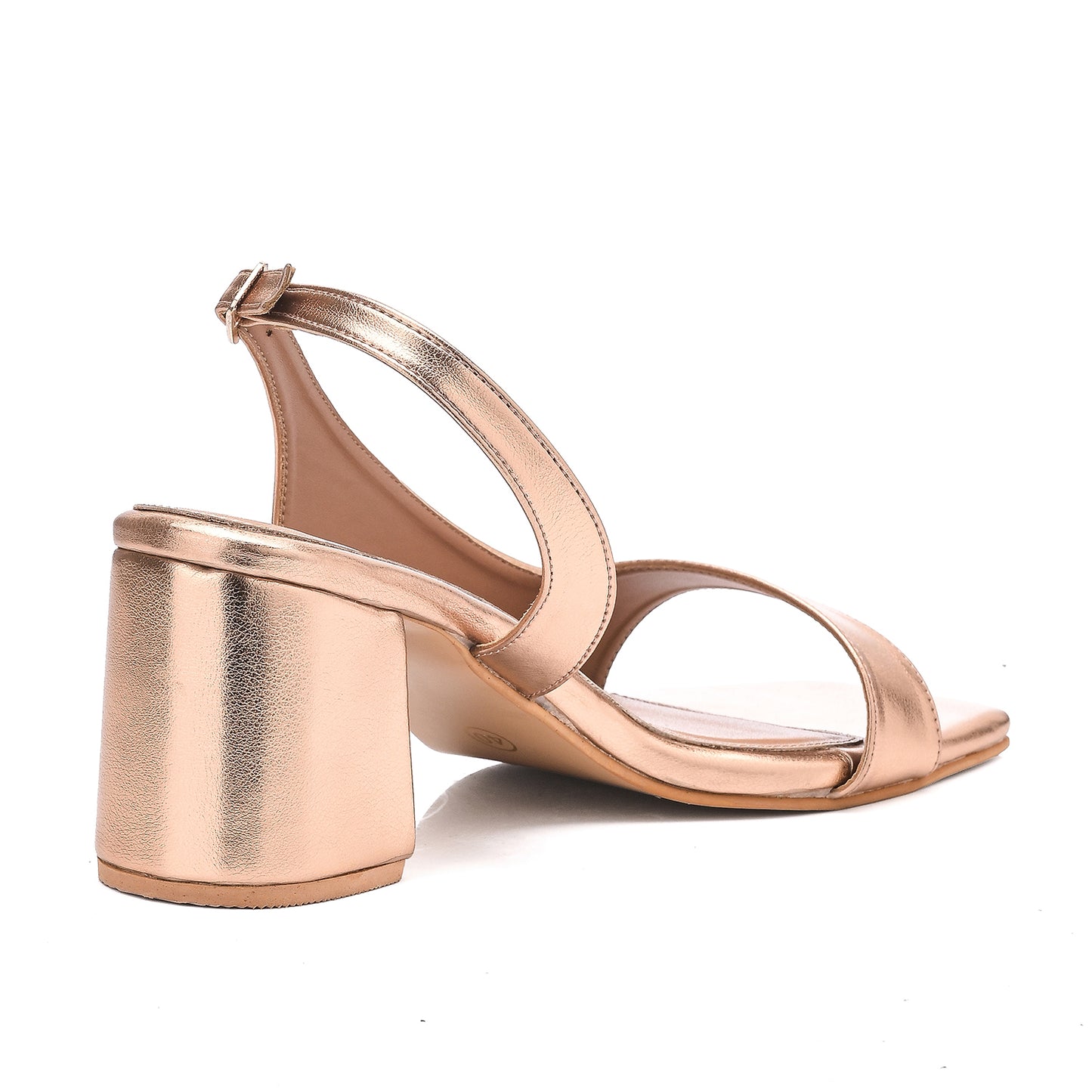 Rosegold Metallic Finish Statement Heels