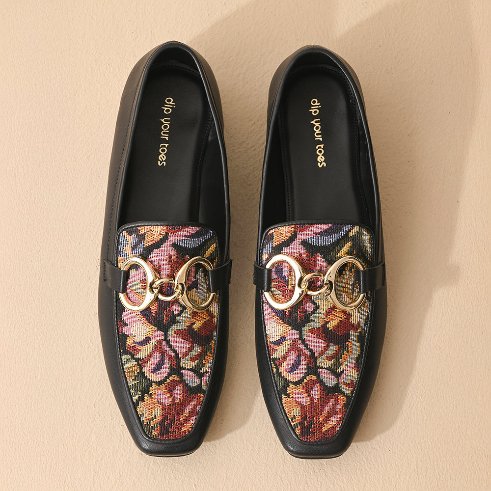 Jade Square Toe Loafers Shoes