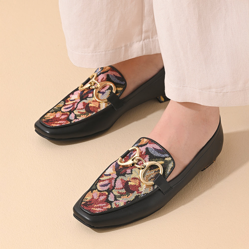 Jade Square Toe Loafers Shoes