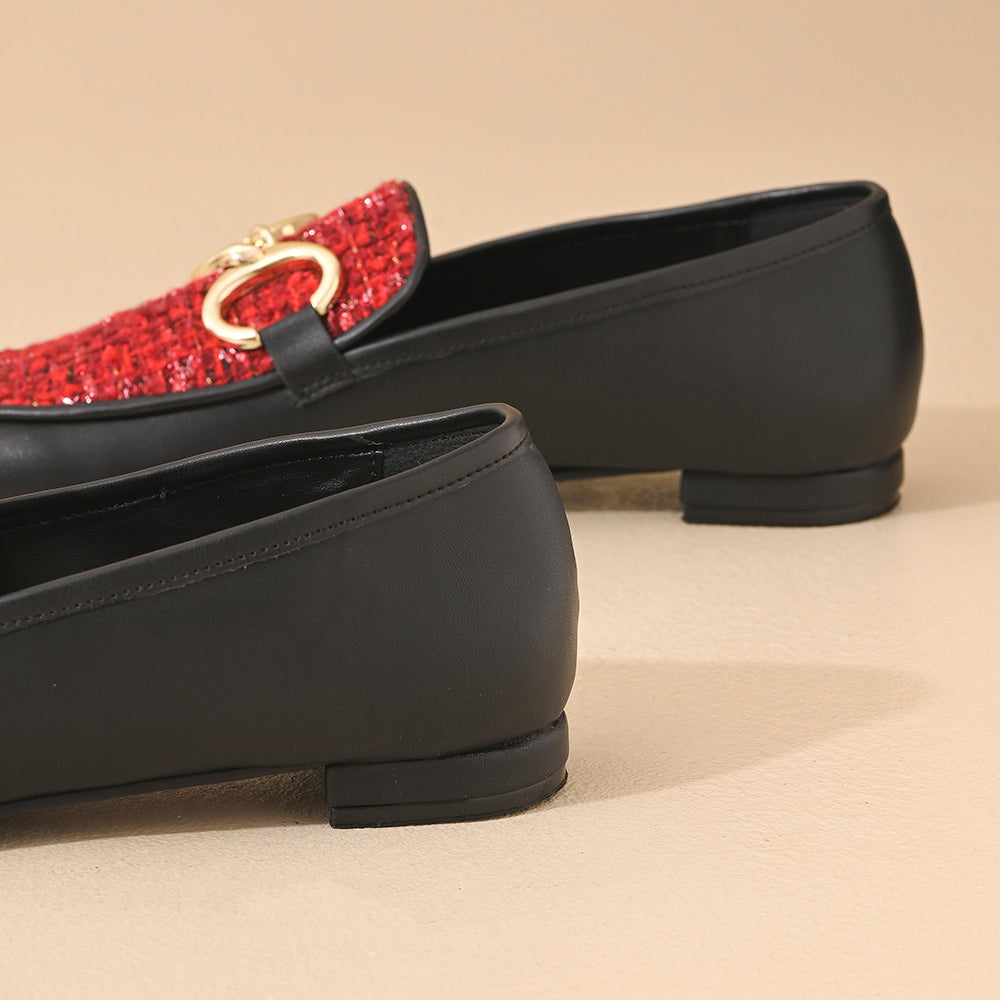 Scarlet Square Toe Loafers Shoes