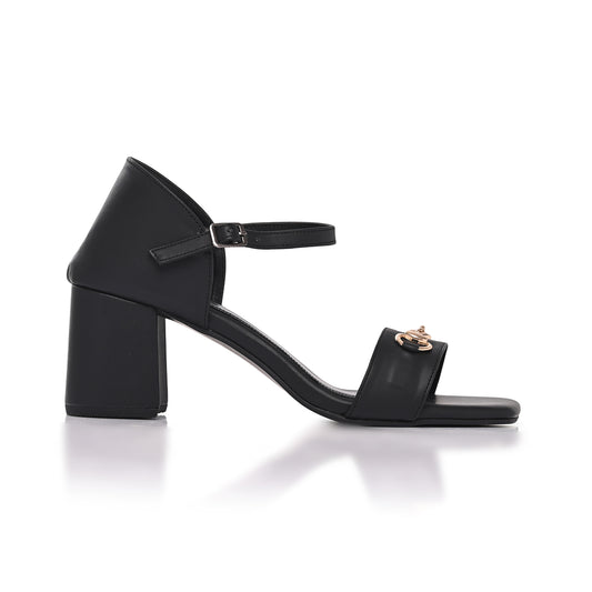 Black Buckle Up Heels