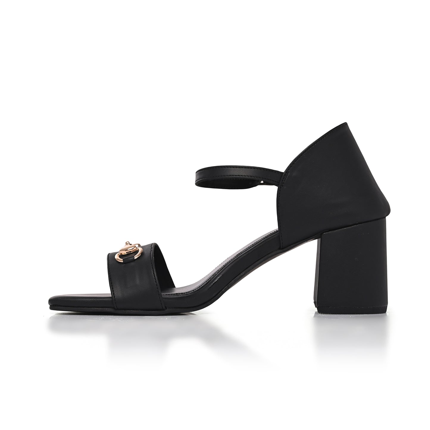 Black Buckle Up Heels