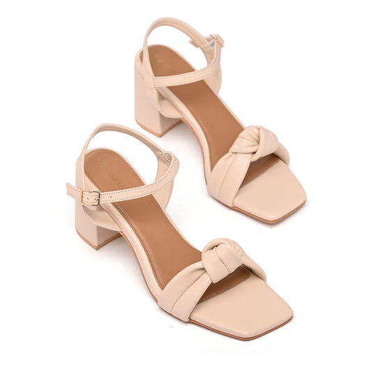 Chalk Luna Knot Heels