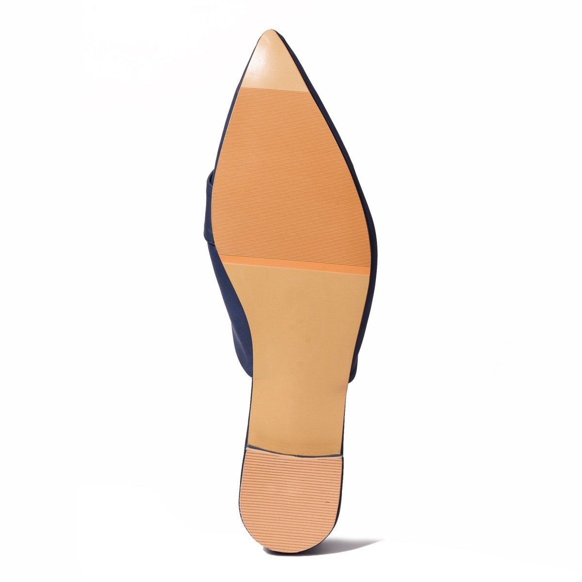 Blue Suede Buckled Mules