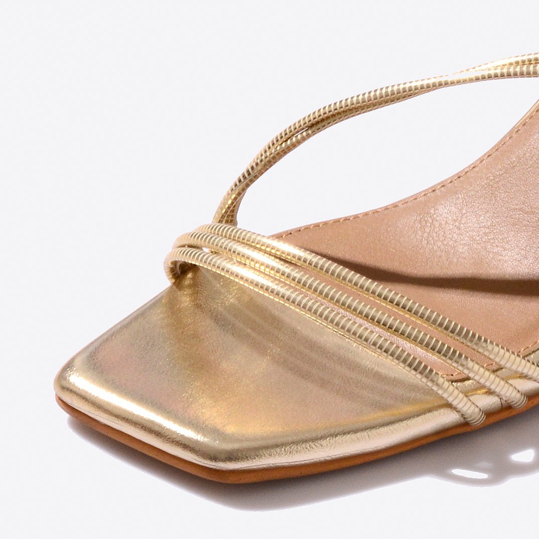Gold Strappy Sandals