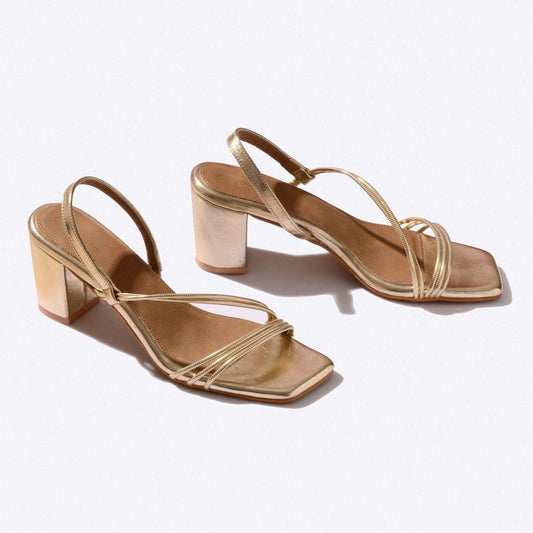 Gold Strappy Sandals