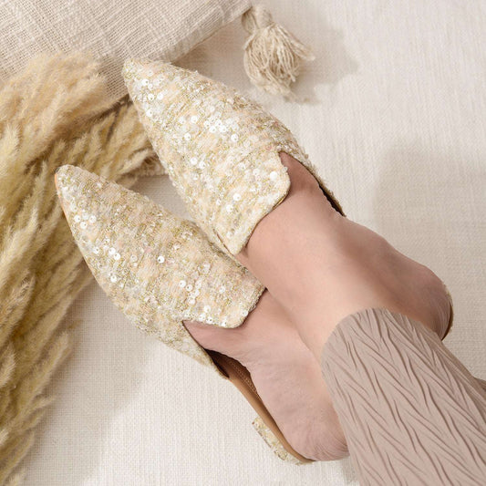 Ivory Intrigue Mules