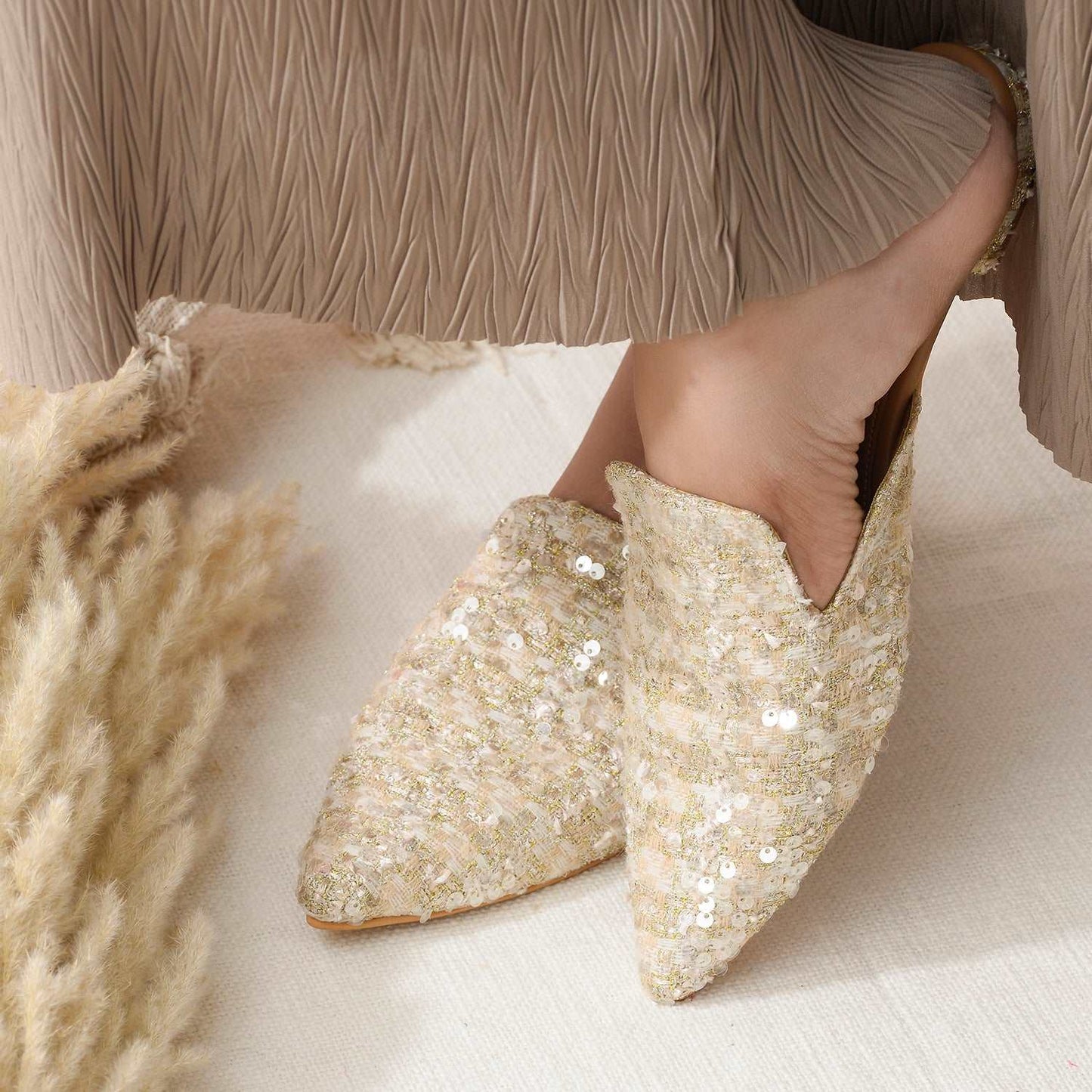 Ivory Intrigue Mules