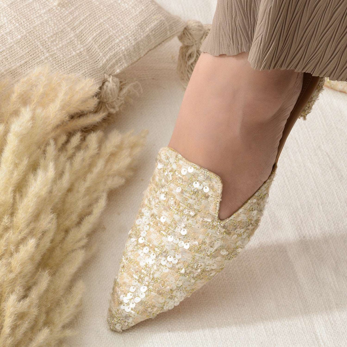 Ivory Intrigue Mules