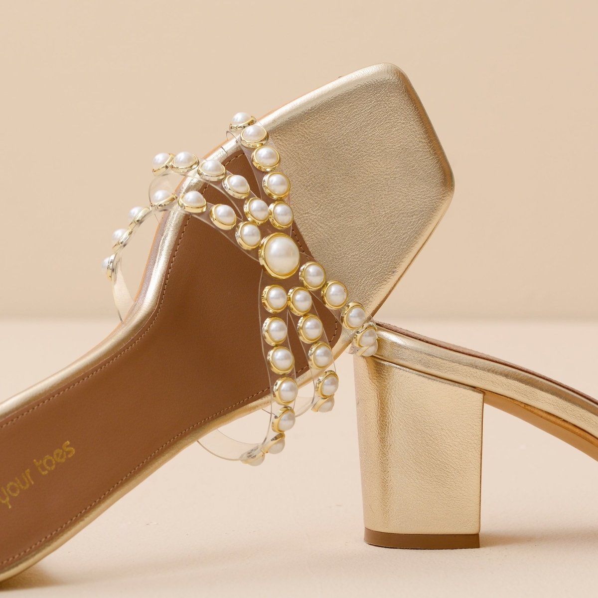 Pearl Gold Heels