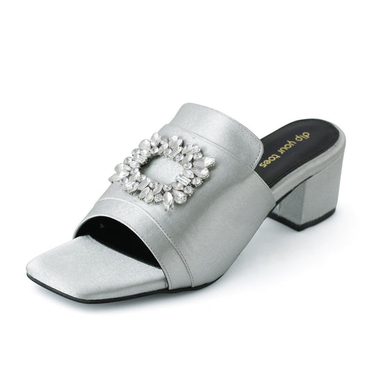 Silver Buckled Heels