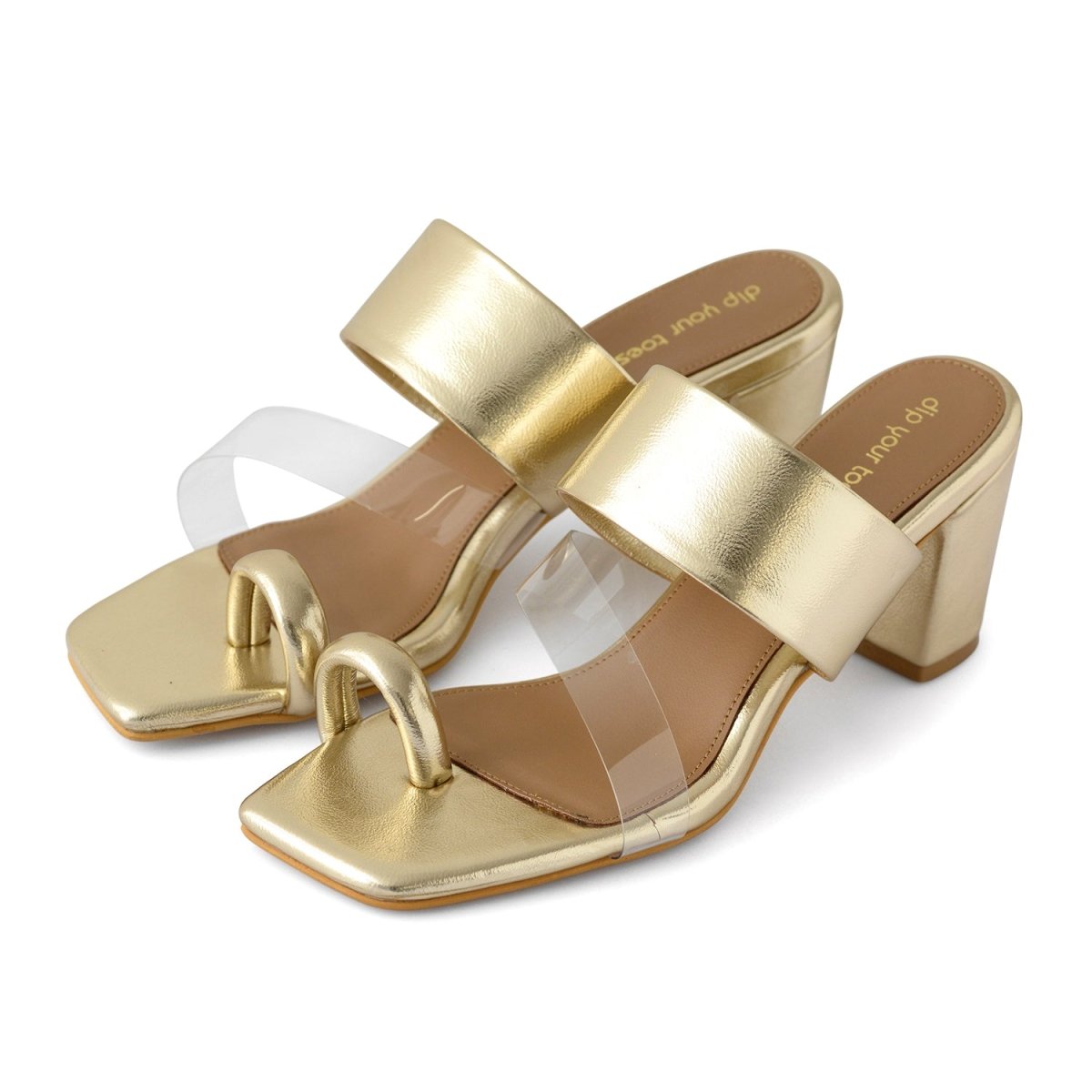 Gold Kolhapuri Heels