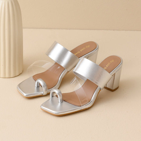 Silver Kolhapuri Heels