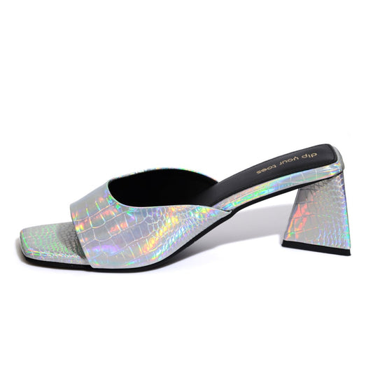 Silver Metallic Heels