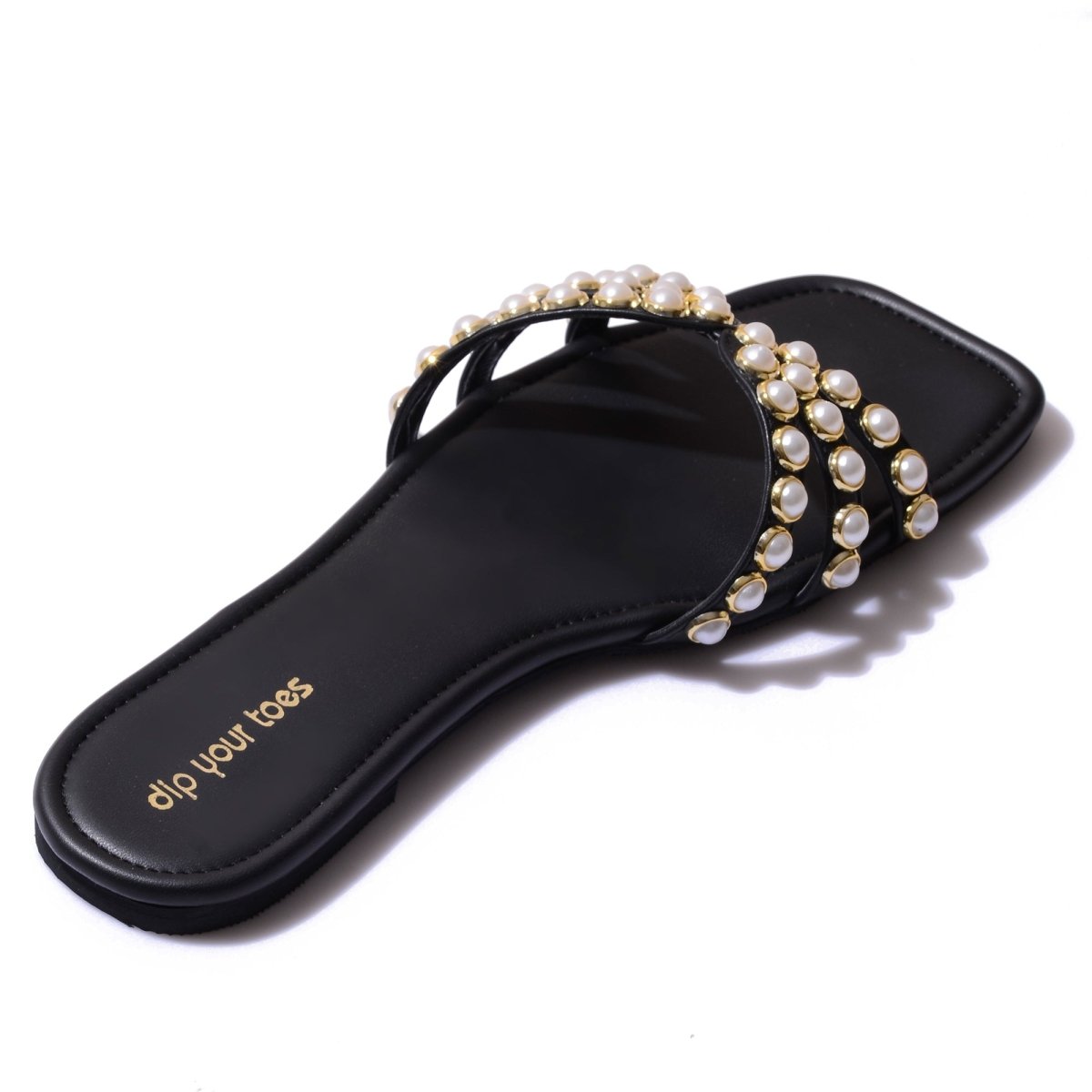 Pearl embellished flats