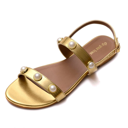 Gold Pearl Sandals