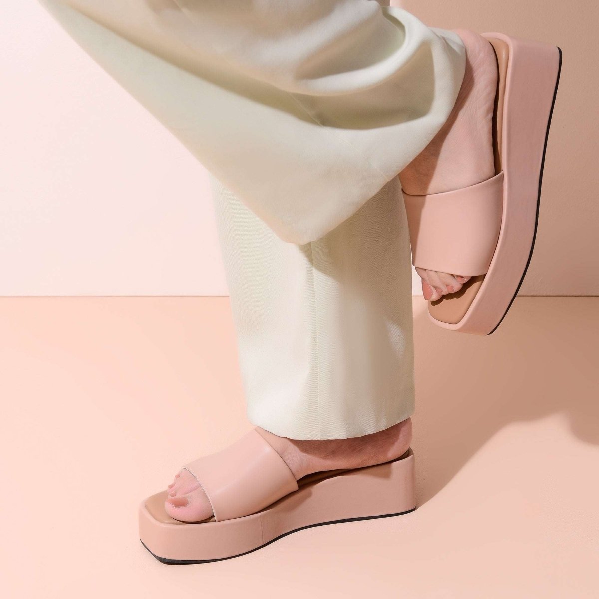 Marshmallow Pink Platform Sandals