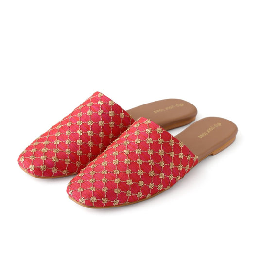 Blushing Pink and Gold Mules