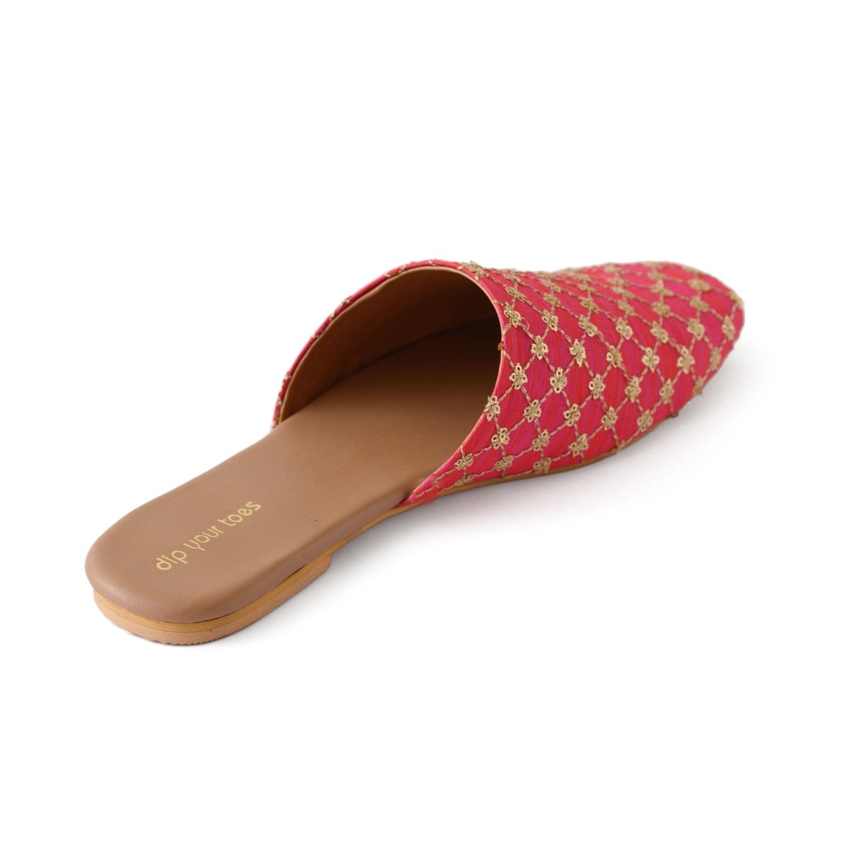 Blushing Pink and Gold Mules