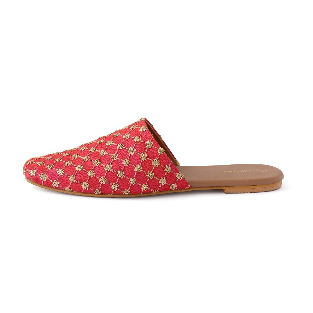 Blushing Pink and Gold Mules
