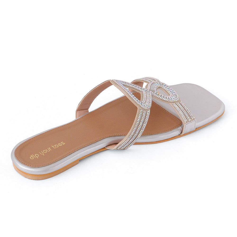 Silver Starlet Flats