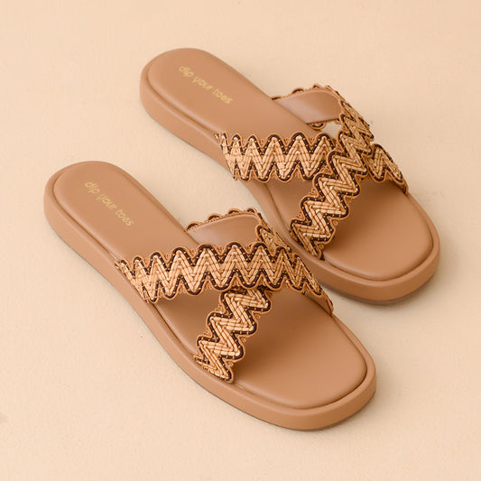 Beige Crossover Flatforms