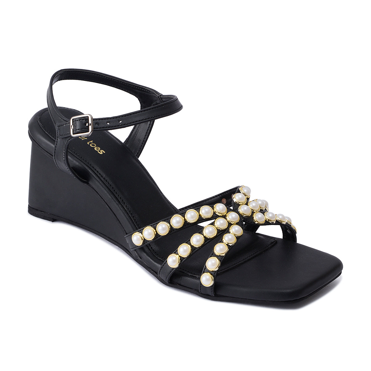 Pearl Black Wedges