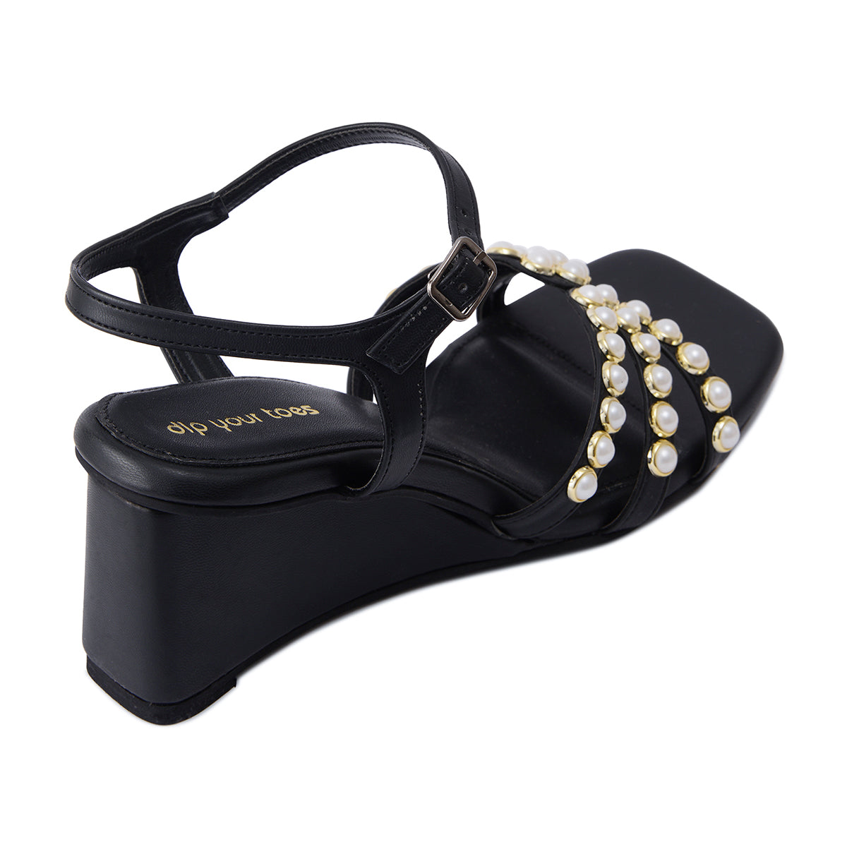 Pearl Black Wedges