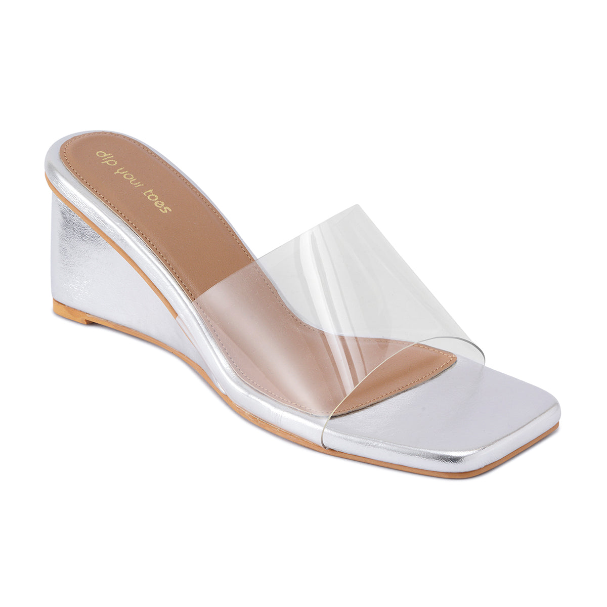 Silver Clear Wedges