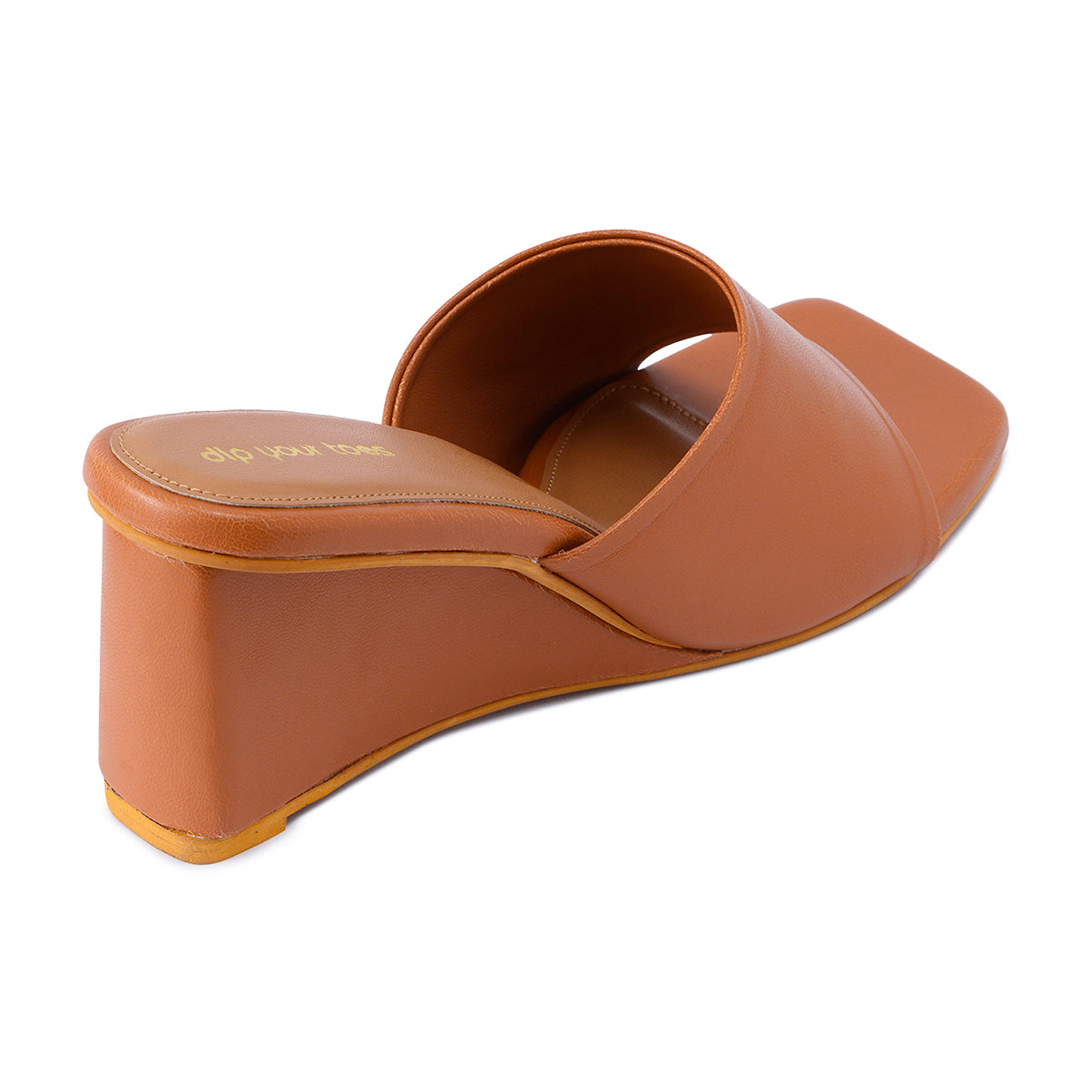 Tan Broad Strap Wedges