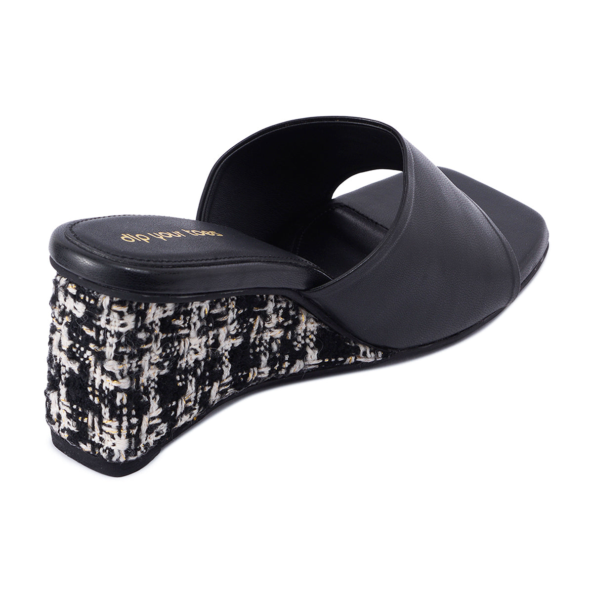Monochrome Tweed Wedges