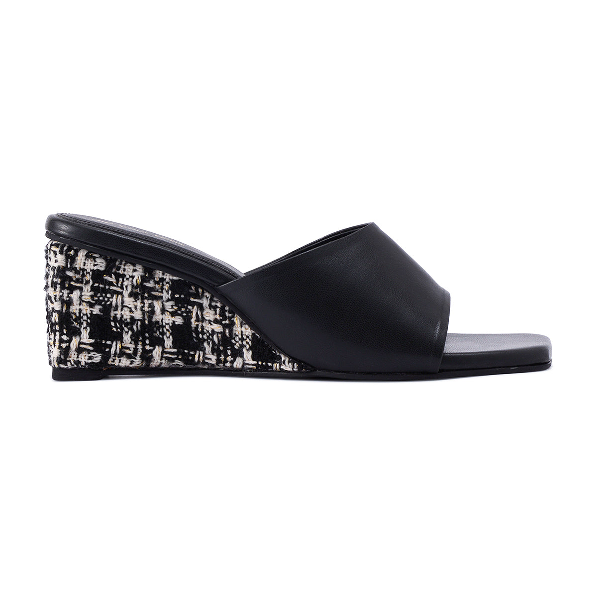 Monochrome Tweed Wedges