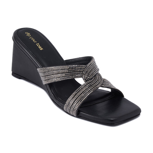 Black Lusture Wedges