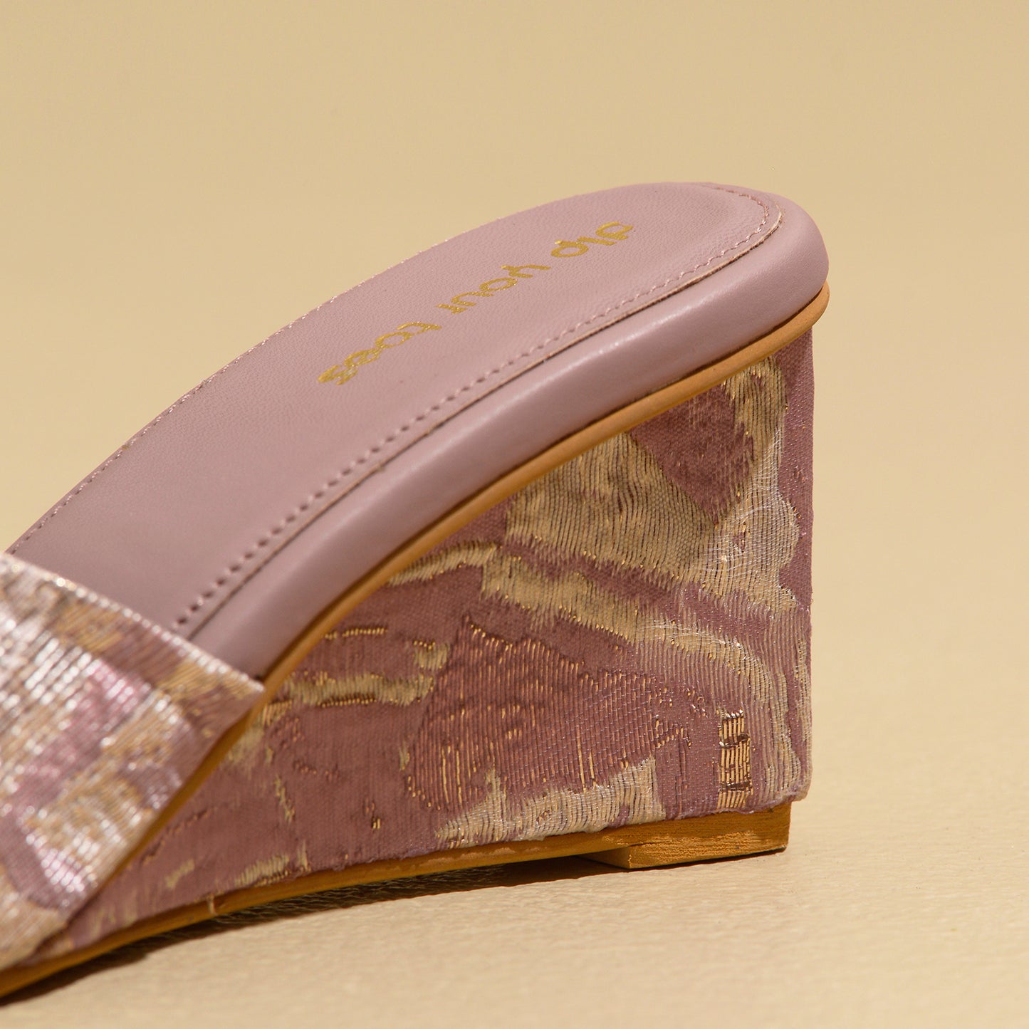 Lavender and Gold textured Wedges
