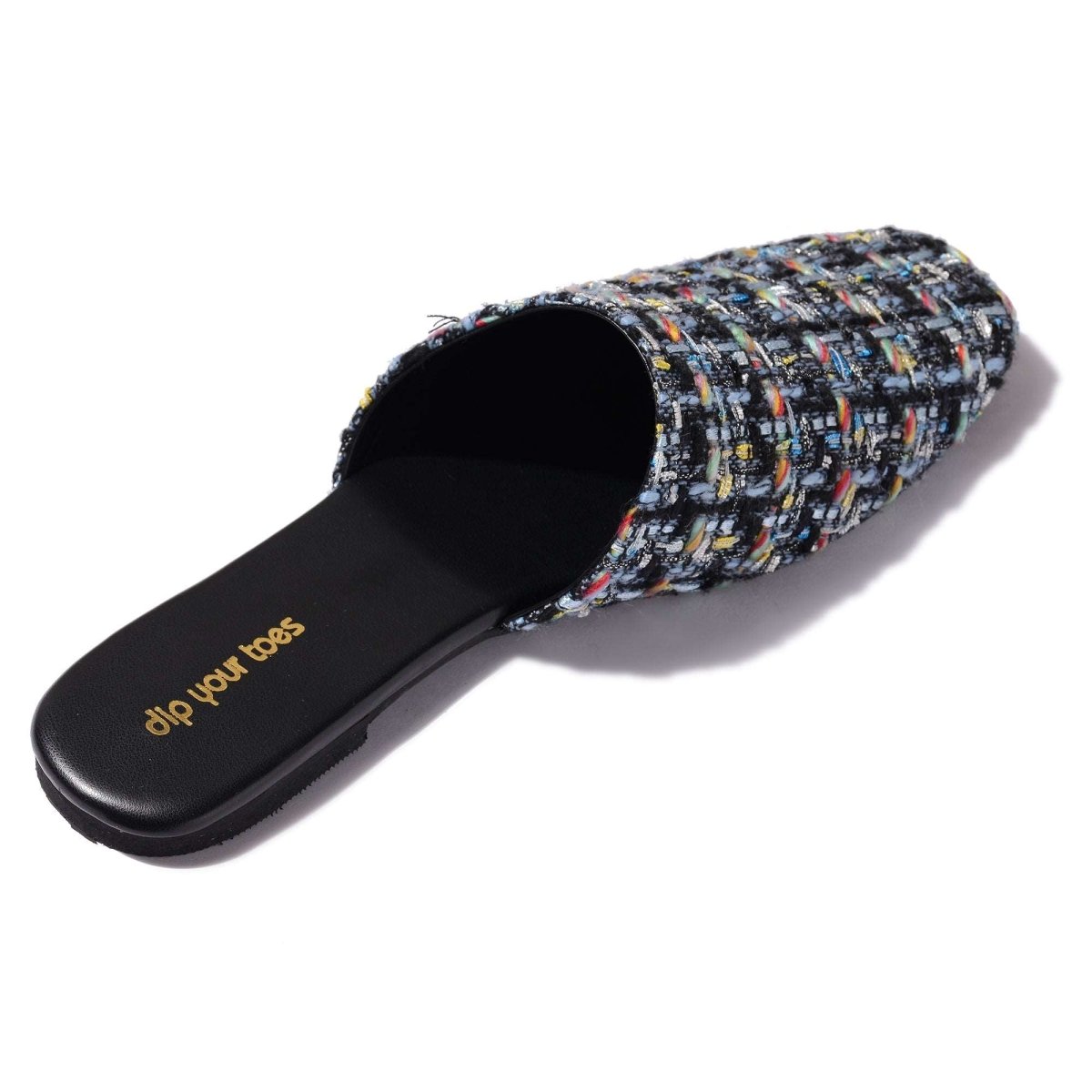 Midnight Tweed Mules