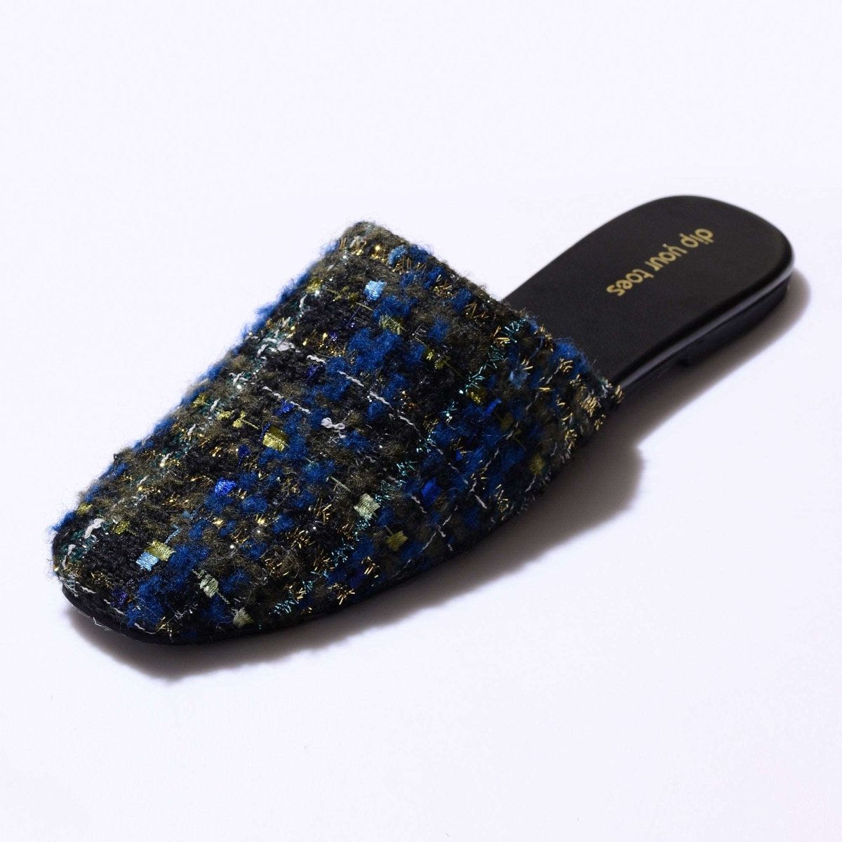 Prussian Tweed Mules