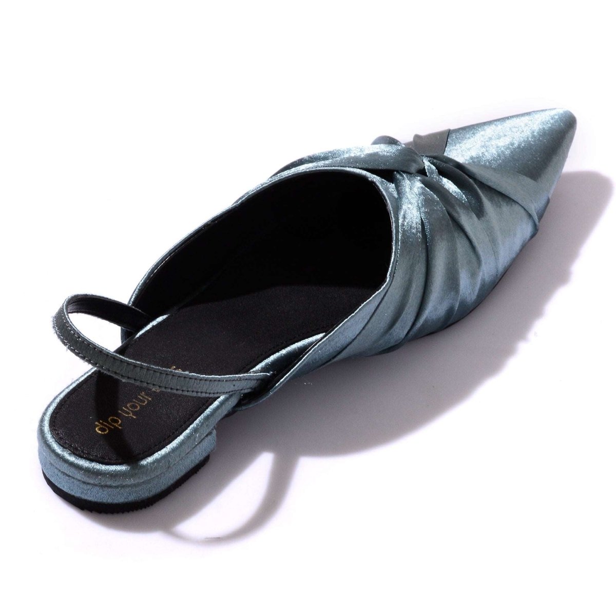 Turquoise Knotted Slingback Sandals