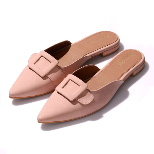 Rosepink Buckled Mules