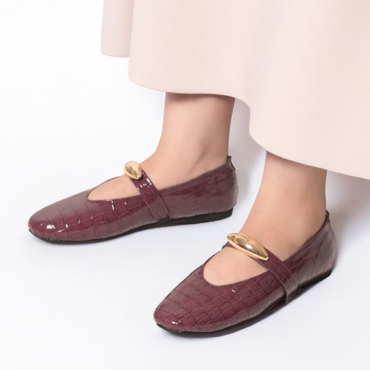 Mulberry Patent Mary Jane Flats