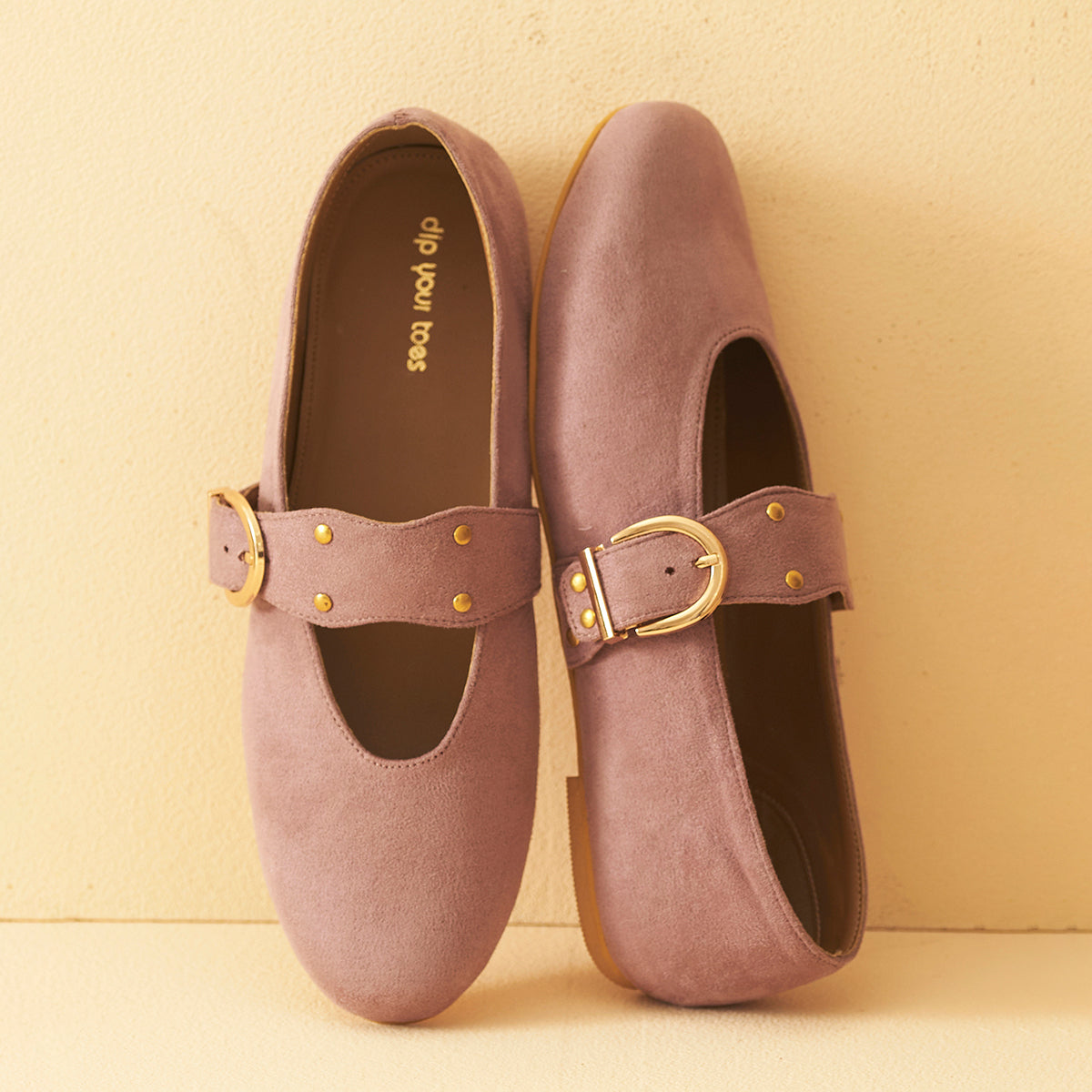 Lavender suede Mary Janes
