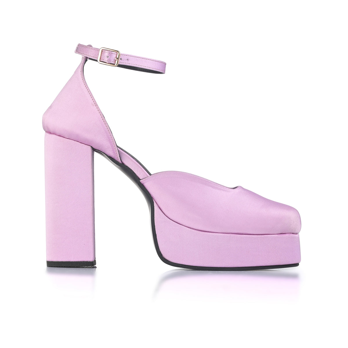 Lavender Platform Block Heels
