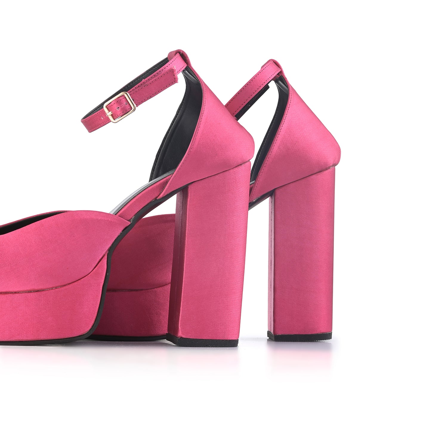 Pink Platform Block Heels