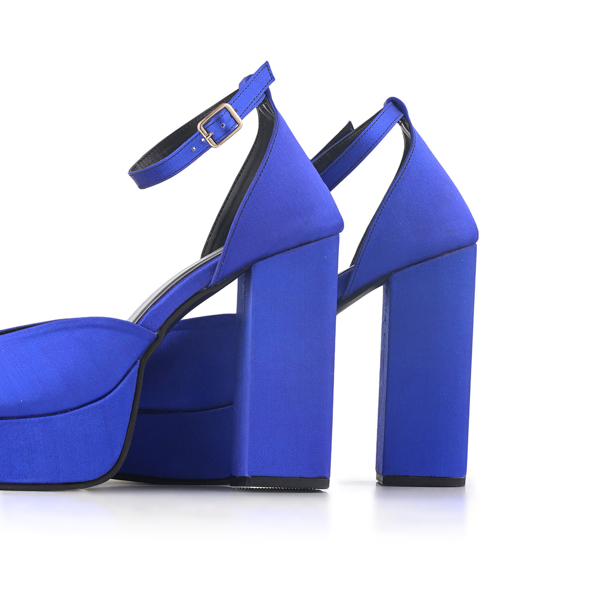 Blue Platform Block Heels