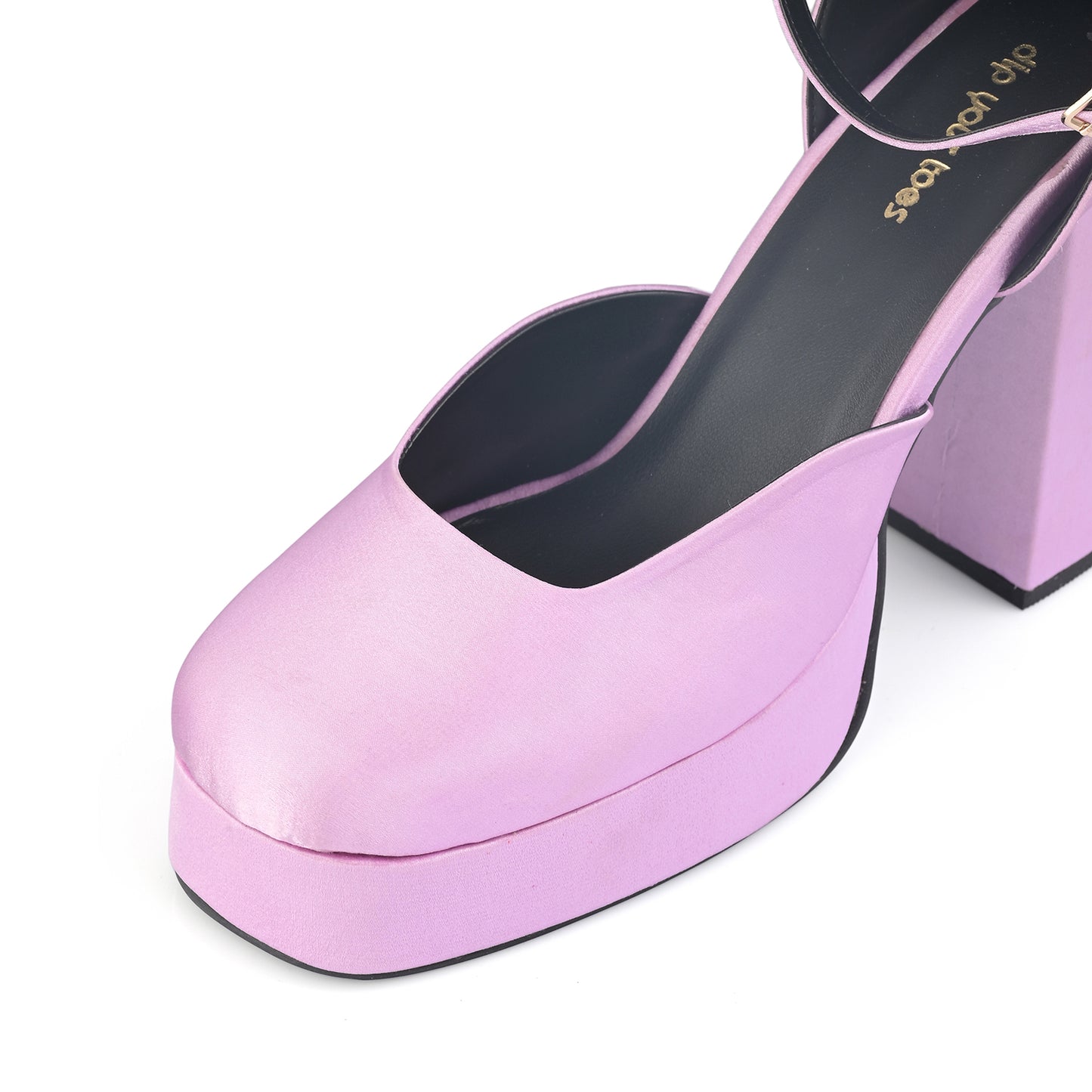 Lavender Platform Block Heels