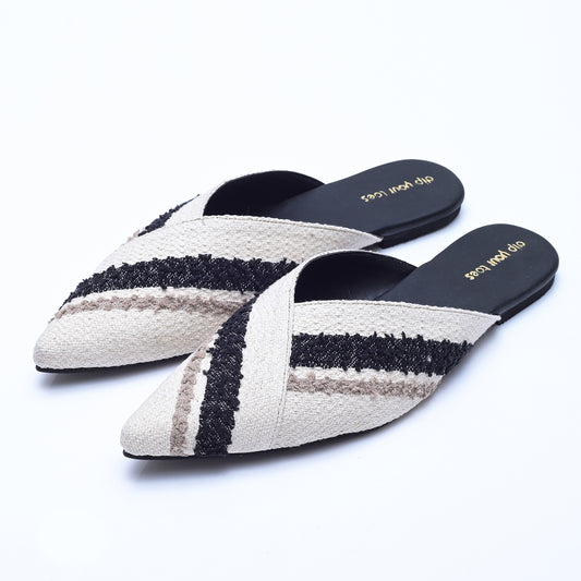 Mono Stripe Mules
