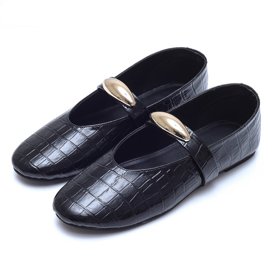 Black Patent Mary Jane Flats