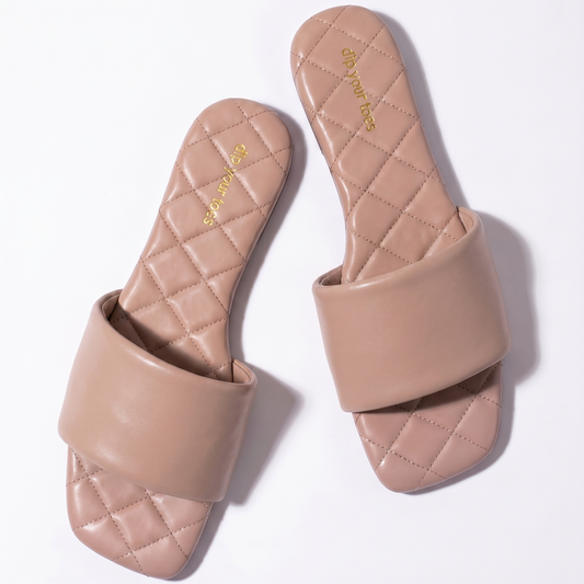 Lavender Quilted Sliders