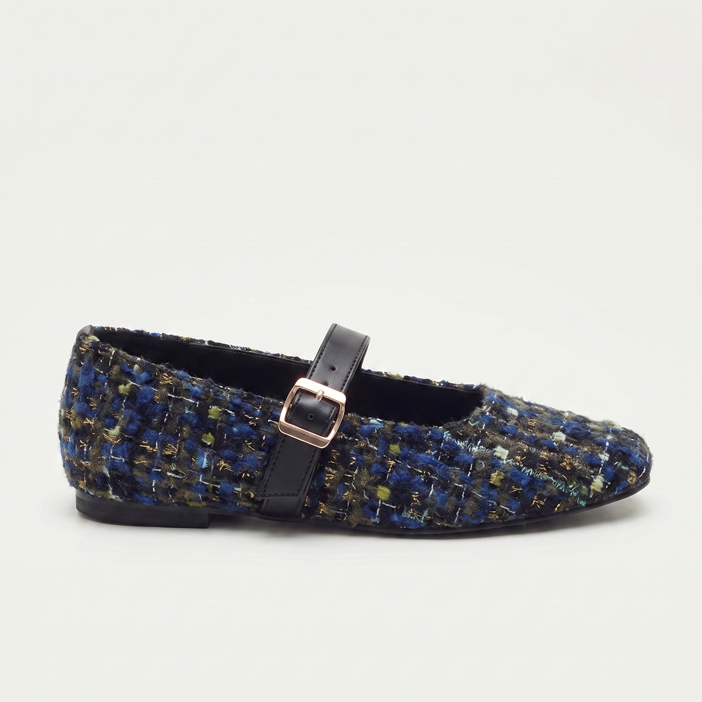 Prussian Square Toe Mary Jane Flats